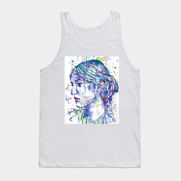 VIRGINIA WOOLF watercolor and ink portrait Tank Top by lautir